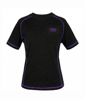 Ladies Fleece Tee Purple