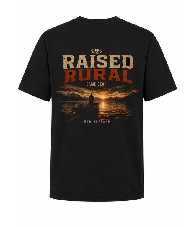 Raised Rural Fishing Printed Tee