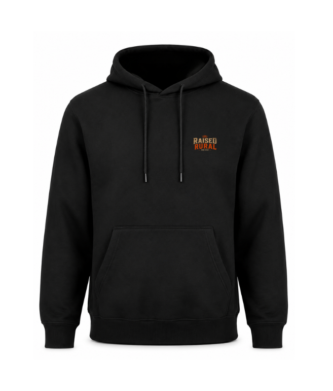 Raised Rural Horse Printed Hoodie