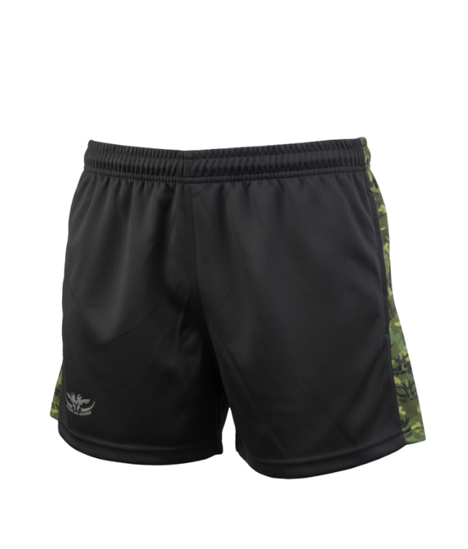 Kids Scout Shorts Camo kids outdoor clothing NZ - front view by Game Gear NZ