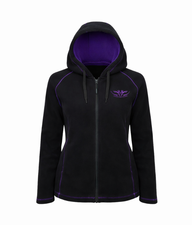 Ladies Fleece Hoodie Purple