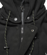 Full Zip Blocker Black fleece windproof outdoor clothing NZ - side detail