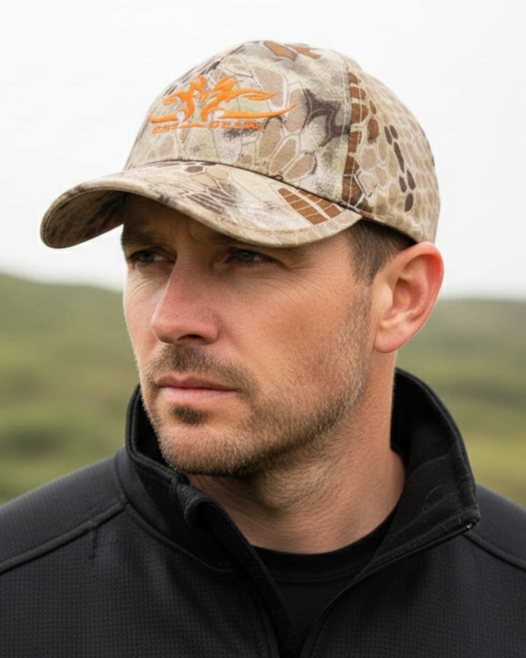 Brown Mamba Cap outdoor accessories NZ - side detail