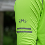 Hi Vis yellow Long Sleeve polo - back view