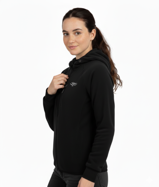 Ladies Spring Hoodie Black - Game Gear NZ